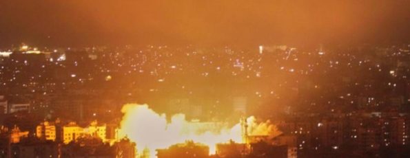 Israel Airstrikes Dahiyeh Hezbollah Thursday night (AP)