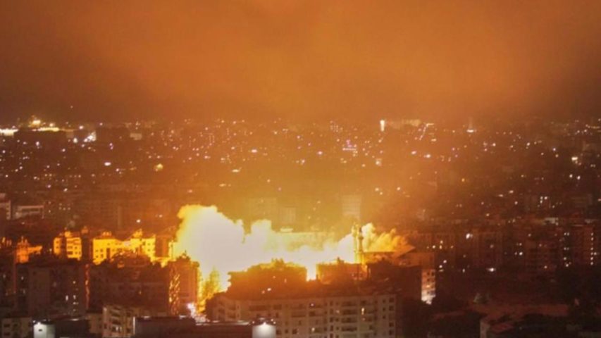Israel Airstrikes Dahiyeh Hezbollah Thursday night (AP)