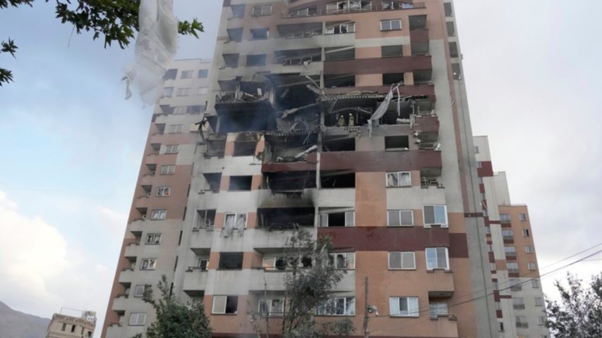 explosion in a residence compound after Israel attacked Iran's capital Tehran (AP)