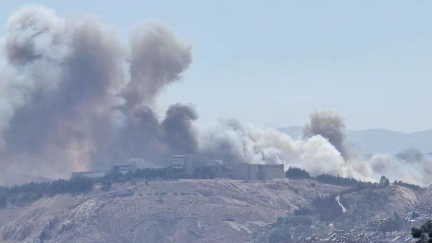 Damascus Fire near Presidential Palace (Telegram)