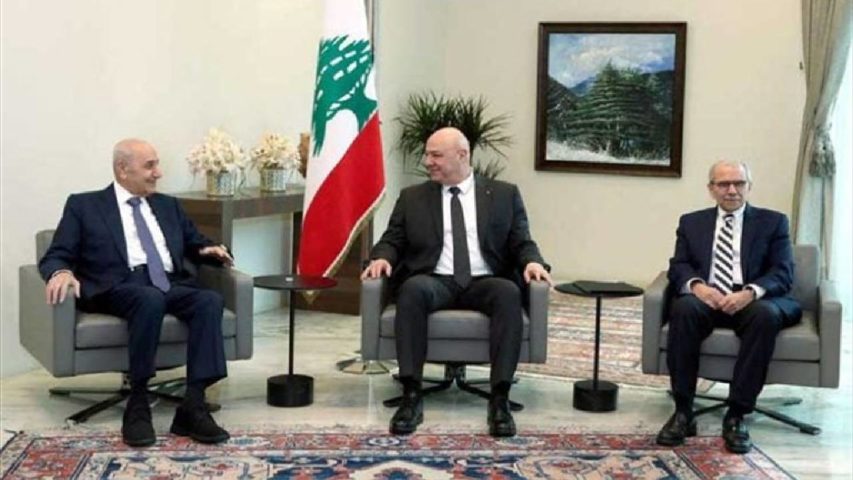 الرؤساء الثلاثة جوزاف عون ونبيه بري ونواف سلام