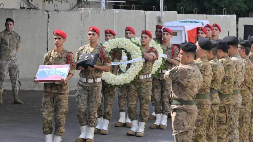 الجيش اللبناني تشييع الشهداء