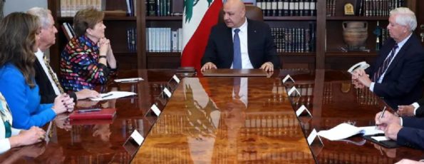 الوفد الأميركي في بعبدا