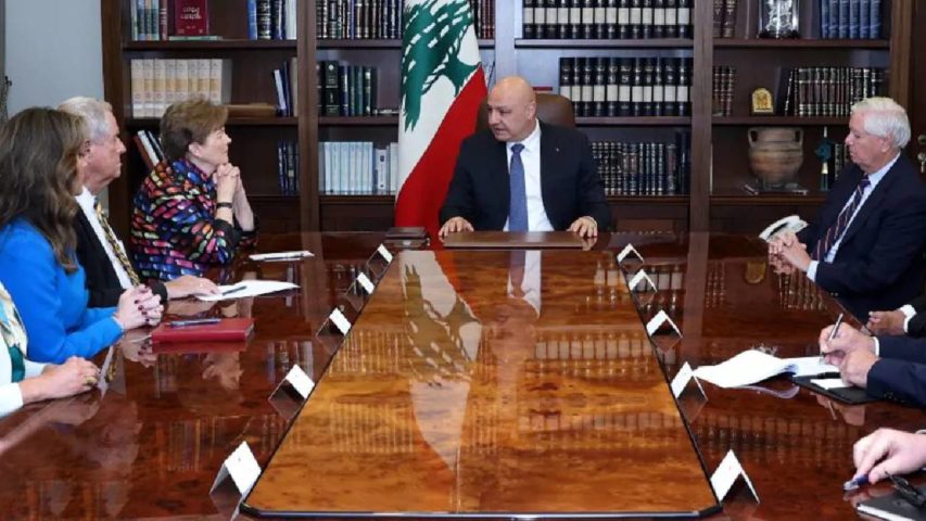 الوفد الأميركي في بعبدا