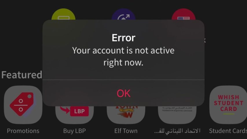 Closed Whish Money Account