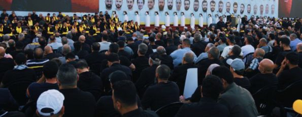 Qassem during Nasrallah 1st memorial