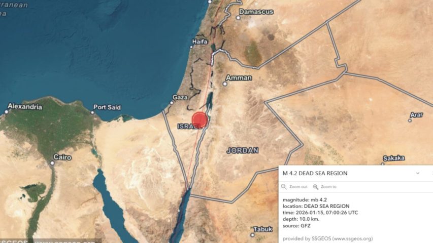 Dead Sea Earthquake 15-1-2026