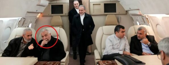 Mohammad Ebrahim Taherian-Fard Iranian Foreign Minister Abbas Araqchi on a flight to Beirut on January 8