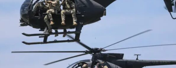 US Army Rangers train with the 160th Special Operations Aviation Regiment