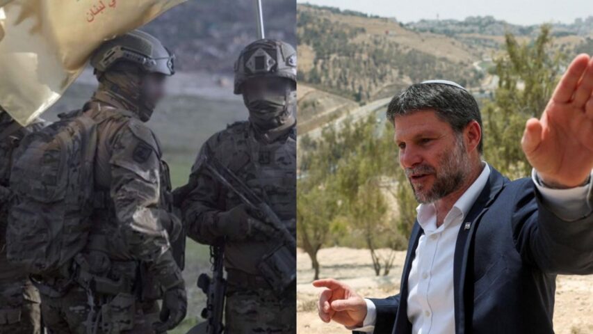 Bezalel Smotrich and Radwan Hezbollah (Collage)