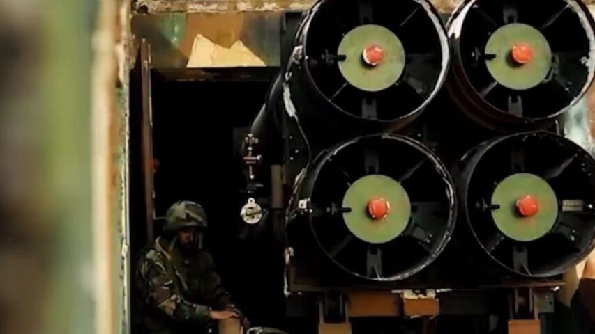 Hezbollah Launching Rocket