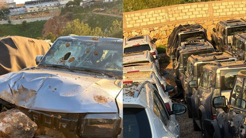 Mar Roukoz Airstrike Vehicles