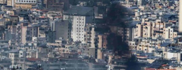 Smoke rises after an Israeli strike on Beirut's southern suburbs (Reuters)