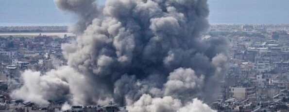 Smoke rises following an Israeli airstrike in Dahiyeh, Beirut's southern suburbs, Friday, March 6, 2026. (AP Photo/Hussein Malla)
