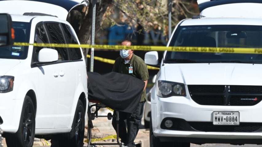 The Austin Police Department and the FBI investigate a shooting at Buford's on 6th Street on Sunday, March 1, 2026, in Austin, Texas. (AP Photo/Jack Myer)