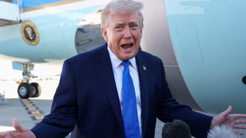 Trump Shouting Press