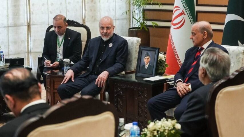 Pakistan Iran US Talks Islamabad Qalibaf and Pakistani Shehbaz Sharif and Delegations (ISNA)