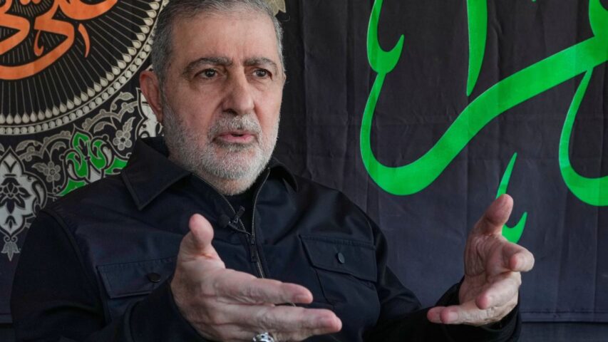 Wafiq Safaduring an interview with The Associated Press in Beirut (Associated Press)