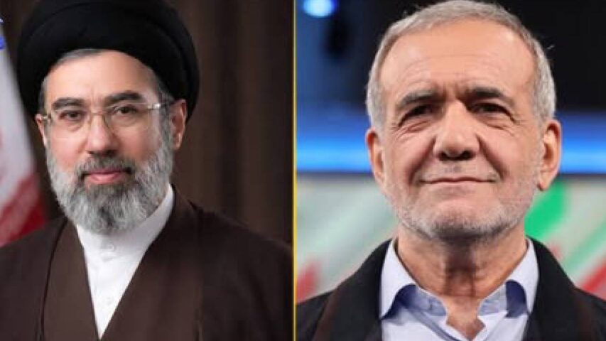 مجتبى خامنئي ومسعود بزشكيان