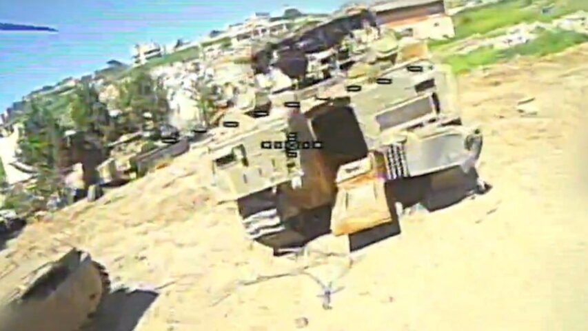 Israeli Tank Targeted by Hezbollah