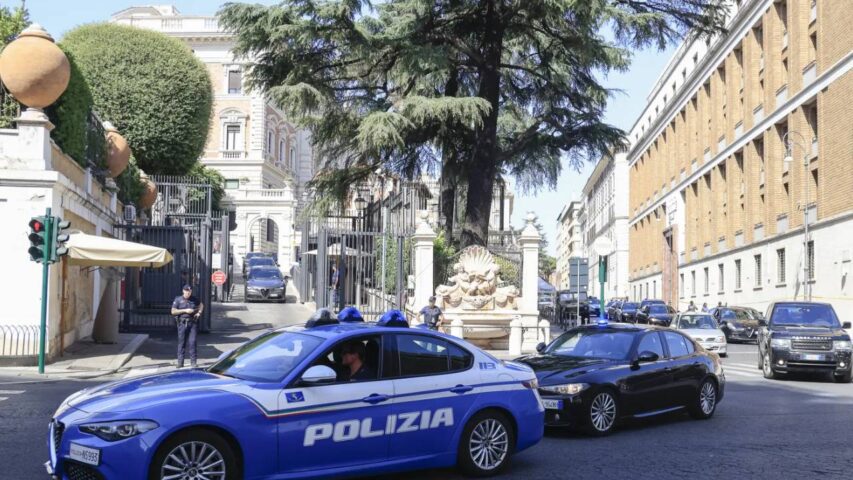Police Motorcade Lebanon Israel Talks US embassy in Rome (Getty Images)