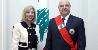 جوزاف عون وزوجته