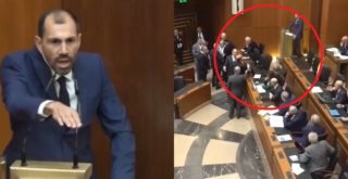 Ahmad Al kheir Salim Aoun Clash Parliament (Screenshot)