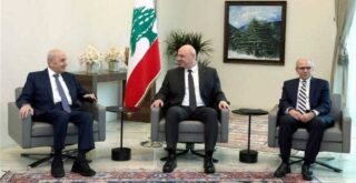الرؤساء الثلاثة جوزاف عون ونبيه بري ونواف سلام