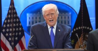 Trump speaks during a press briefing at the White House, Friday, Feb. 20, 2026, in Washington (AP)